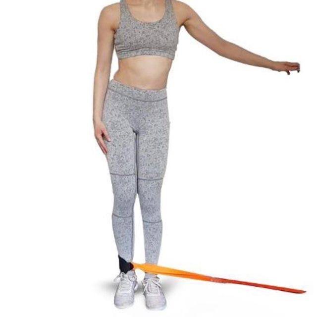 Right Cable Standing Abduction with Resistance Band Exercise Howto