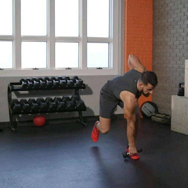 Lateral Skater Jumps With Dumbbells Exercise Howto Workout Trainer