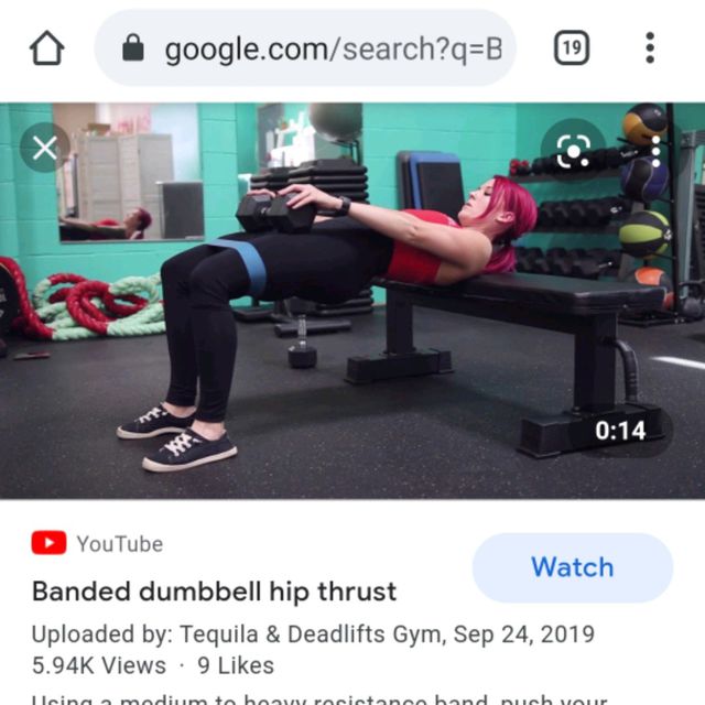 Banded Dumbell Thrust by Blissed Out Baker -plant Based Chef - Exercise ...