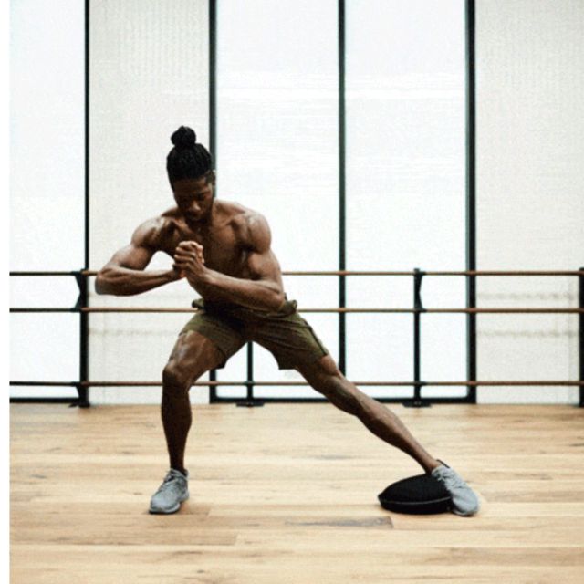 Lateral Lunge Slide by Chan Y. Exercise Howto Skimble