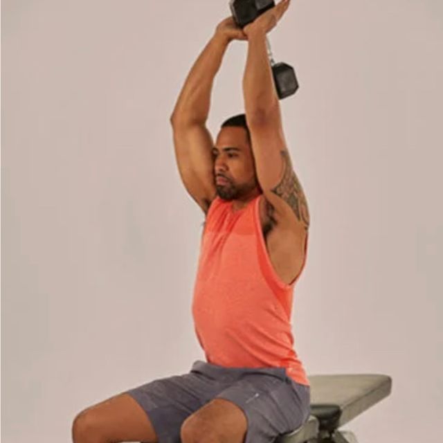 Seated Tricep Extensions by Power(ed) On Purpose Exercise Howto Skimble