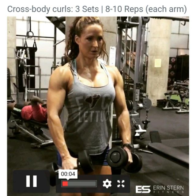 Crossbody curls 3 Sets 810 Reps (each arm by Corporal K