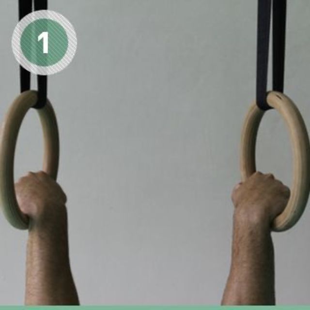 Ring False Grip Pull Up by Kyle Derkson Exercise Howto Skimble