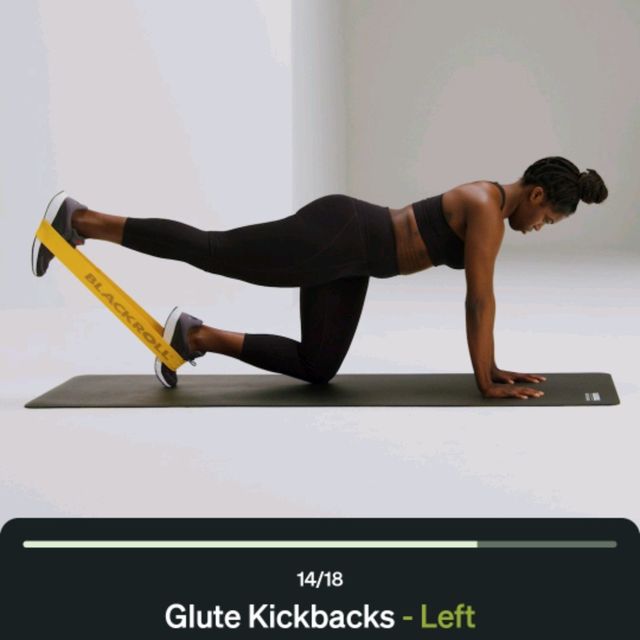 Glute Kickbacks With Band Left by Rajeswari D. Exercise Howto