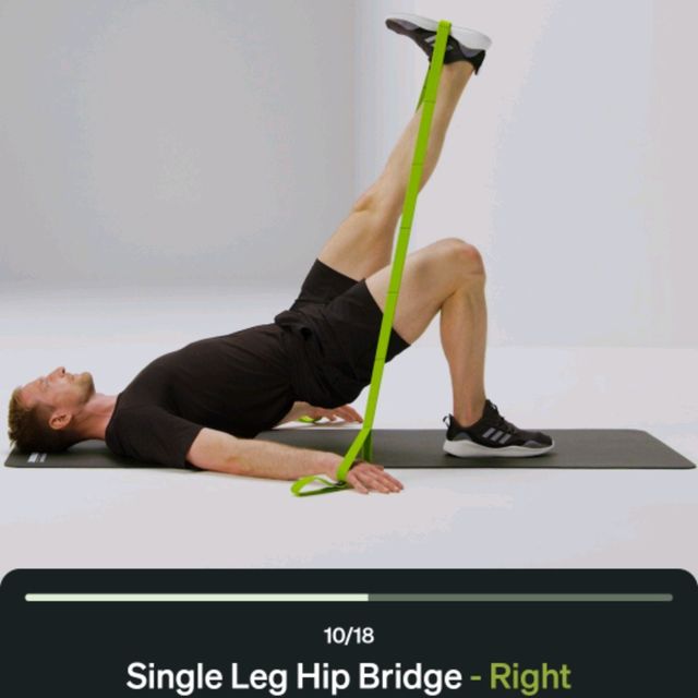 Single Leg Hip Bridge With Band Right by Rajeswari D. Exercise How
