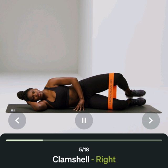 Clamshell With Band Right by Rajeswari D. Exercise Howto Skimble