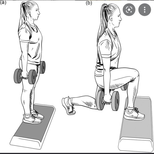 Deficit Reverse Lunges (12 Left Then 12 Right) by 𝓐𝓷𝓲𝓽𝓪 🦋. - Exercise ...