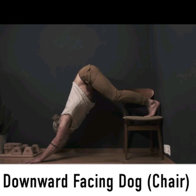 Downward Facing Dog(Chair) by Alex 🌊. Exercise Howto Skimble
