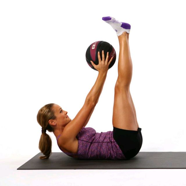 Double Crunch Pulse With Medicine Ball by Patrick B. Exercise Howto Skimble