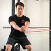Paloff press in half-squat