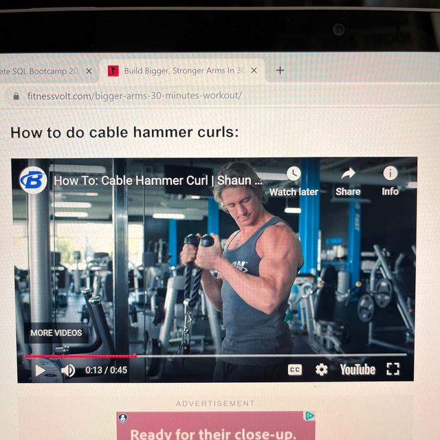 Cable Hammer Curl by Ryan R. Exercise Howto Skimble