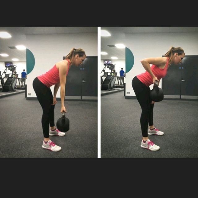 Left Dumbbell Or Kettlebell Bent Over Reverse Grip Rows by Kimberly C