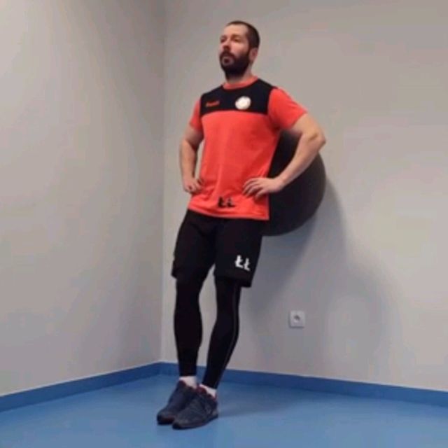 Swiss Ball SL Squat by Francisco Perez Ejercicio Cómo hacerlo Skimble