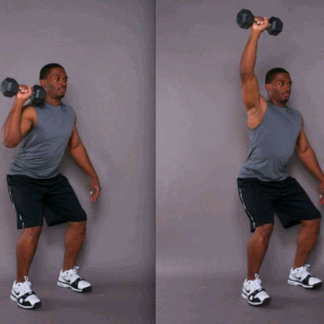 Right Arm Push Press by Alli 🖤. Exercise Howto Skimble