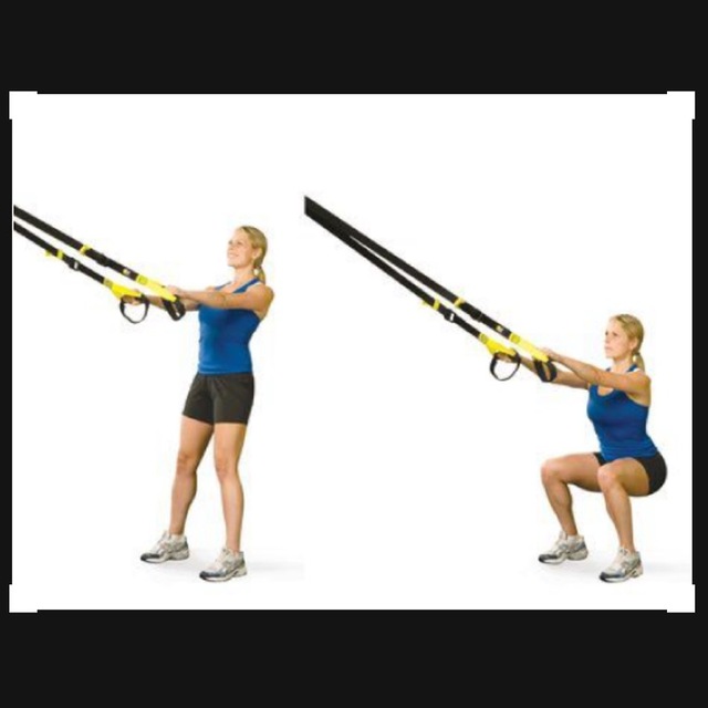 Suspension Trainer Squats by Elliott Konieczka Exercise Howto Skimble