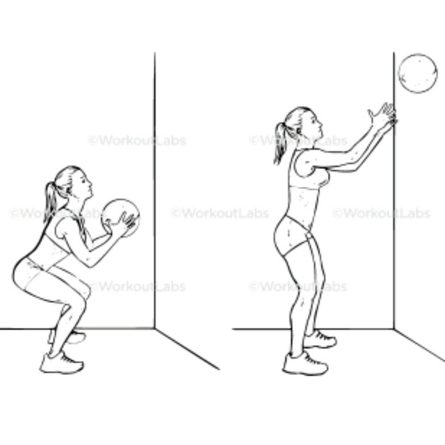 Medicine Ball Wall Throw by Karen L. Exercise Howto Skimble
