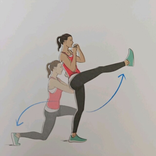 Alternating Reverse Lunge Kick By Donna Taylor Exercise How To Skimble