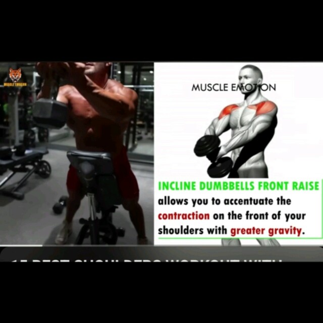 Inclines Dumbbell Front Raises by Isreal E. - Exercise How-to - Skimble
