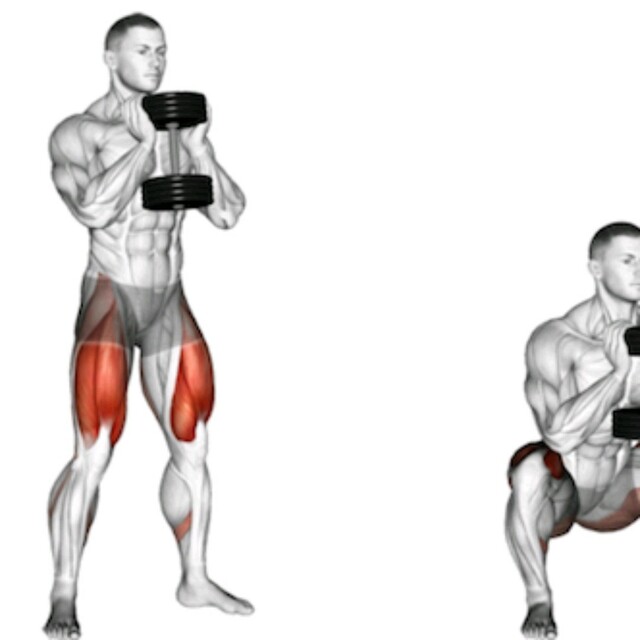 Dumbbell Goblet 2 Second Hold Squat por Roxxi Franklin - Ejercicio Cómo ...
