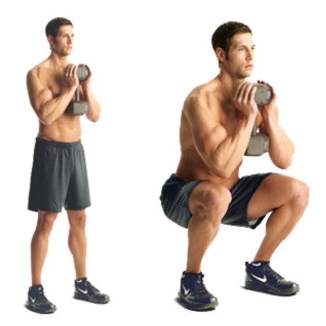 Dumbbell front squat by Layra Zapata - Exercise How-to - Skimble