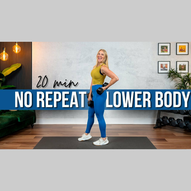 20 Min No Repeat Legs Glutes Thighs Strength Training Free Leg