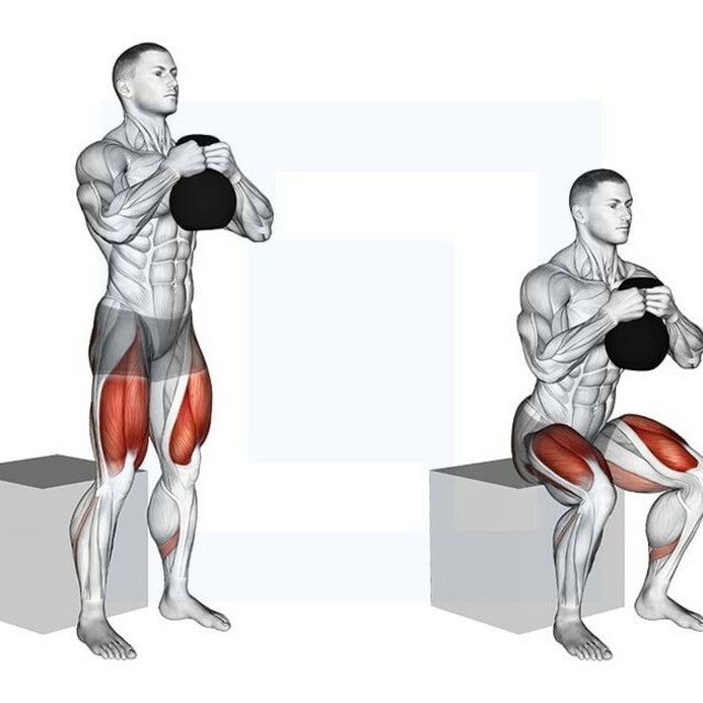 Sentar Y Box Sentadilla box squat by Xexu Lara - Ejercicio Cómo hacerlo - Skimble