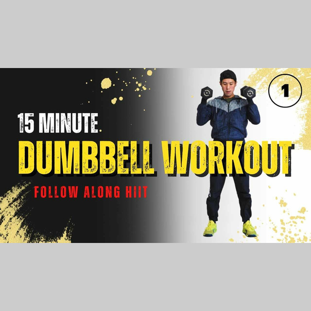 15 MIN Dumbbell Workout [Quick Full Body HIIT Workout at Home] No ...