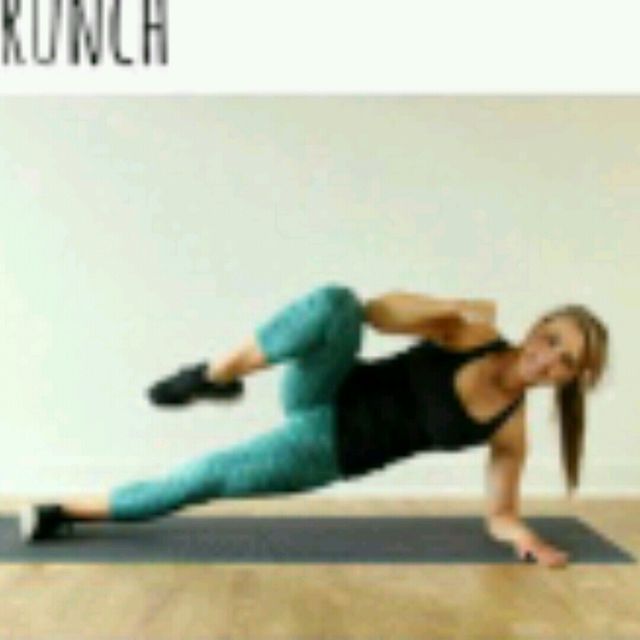 Side Plank Crunch Exercise Howto Workout Trainer by Skimble