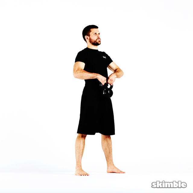 Kettlebell Upright Rows Exercise Howto Skimble