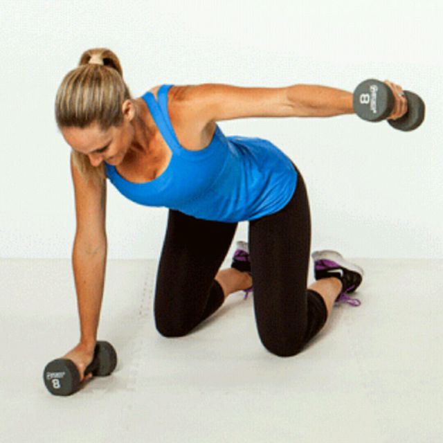 Kneeling Rear Fly by E B Exercise Howto Skimble