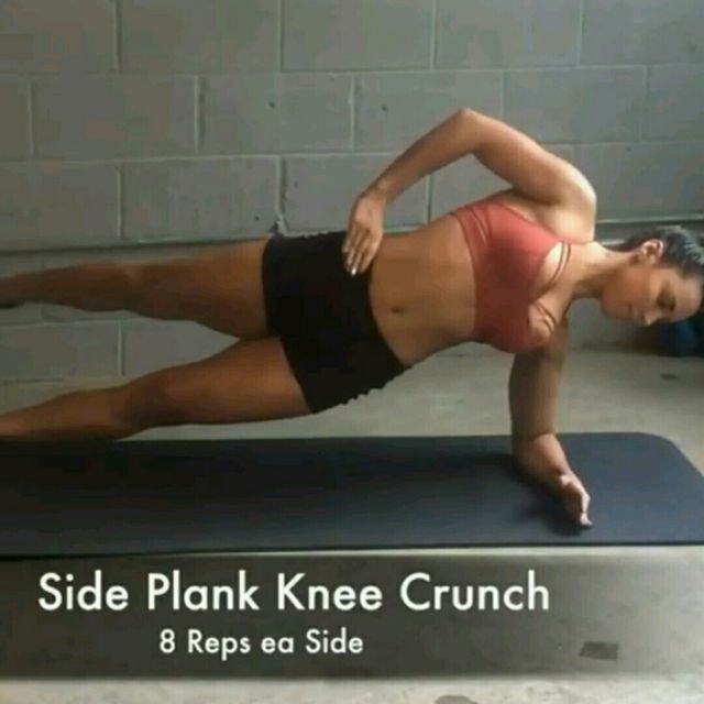 Side Plank Knee Crunch by Mariana R. - Exercise How-to - Skimble
