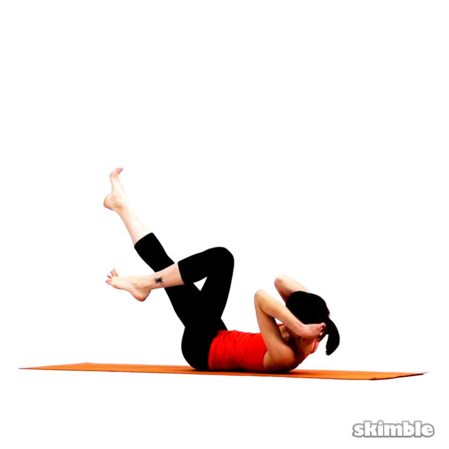 Elbow to Knee Exercise Howto Workout Trainer by Skimble