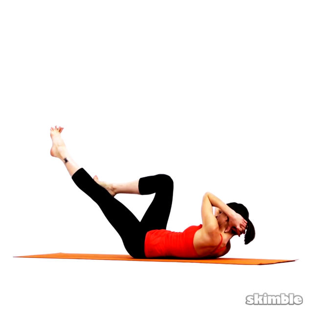 Elbow to Knee Exercise Howto Workout Trainer by Skimble