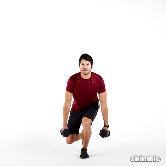 Dumbbell Left Leg Squats Exercise Howto Skimble