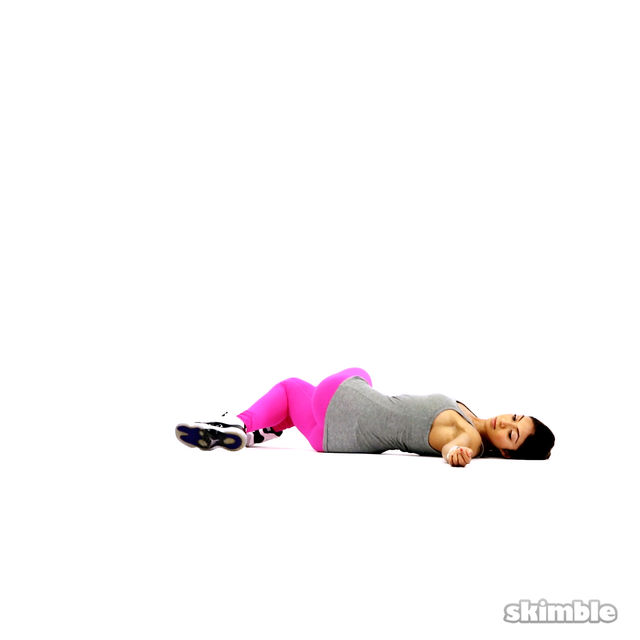 Leg Crossover Stretches Exercise Howto Workout Trainer by Skimble