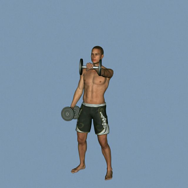 DB Alternating Swings Exercise Howto Skimble