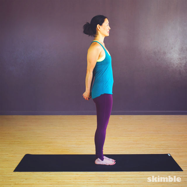 LeanOver Hamstring and Back Stretch Exercise Howto Workout Trainer by Skimble