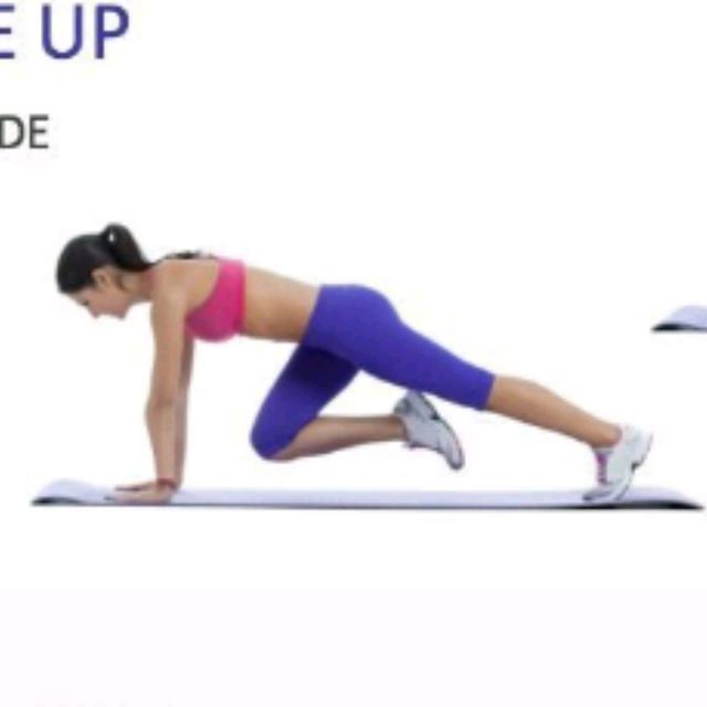 Down Dog Split Knee Up Left Exercise How To Workout Trainer By Skimble