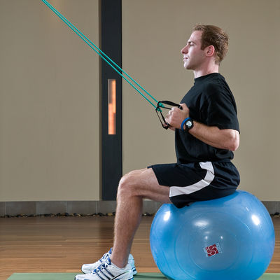 exercise ball and resistance bands