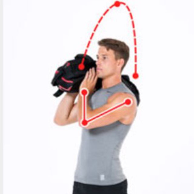 Sandbag Shoulder Lift Exercise Howto Workout Trainer by Skimble