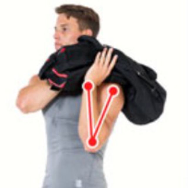 Sandbag Shoulder Lift Exercise Howto Workout Trainer by Skimble
