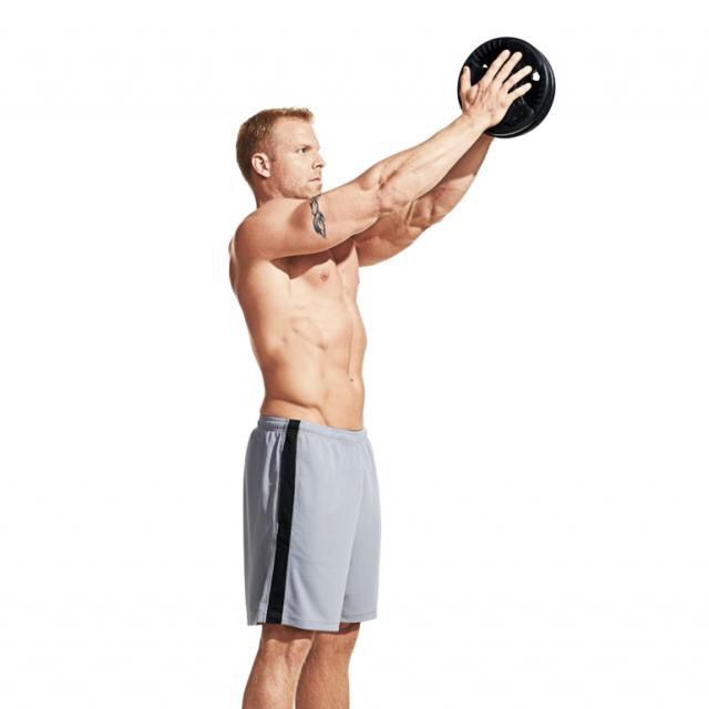 Standing Plate Press by Rob D Exercise Howto Skimble