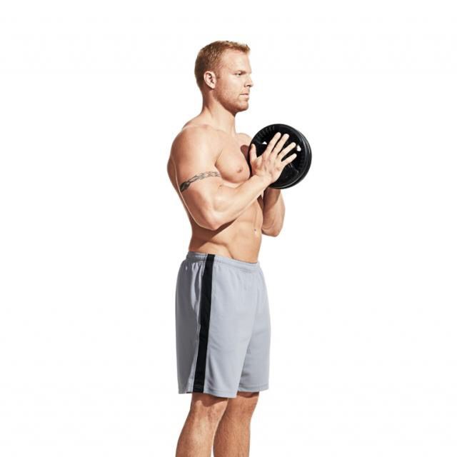 Standing Plate Press by Rob D Exercise Howto Skimble