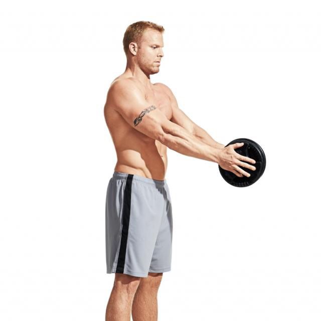 Standing Plate Press by Rob D Exercise Howto Skimble