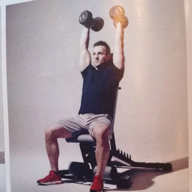 Seated Triceps Extension by Titanshores _ Exercise Howto Skimble