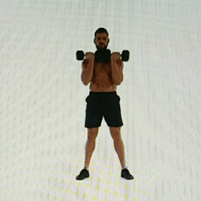 Dumbbells CloseStance Front Squat by Florin M. Exercise Howto Skimble