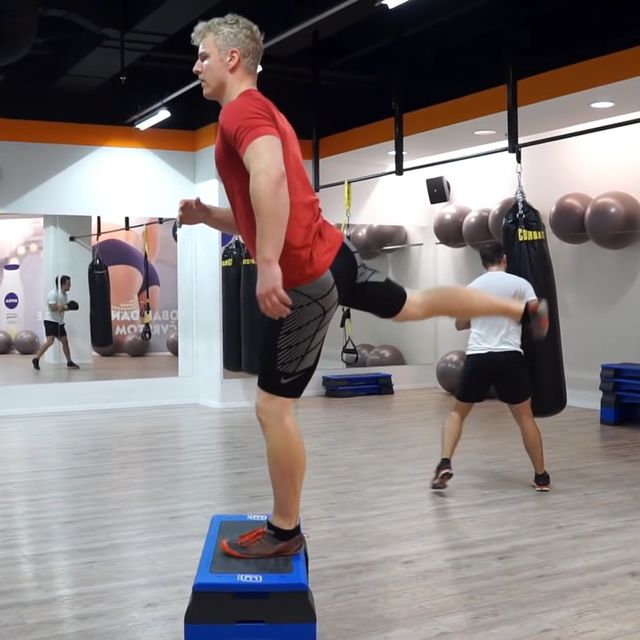 Right Glute Raise Step Ups by 𝓐𝓷𝓲𝓽𝓪 🌊 Exercise Howto Skimble