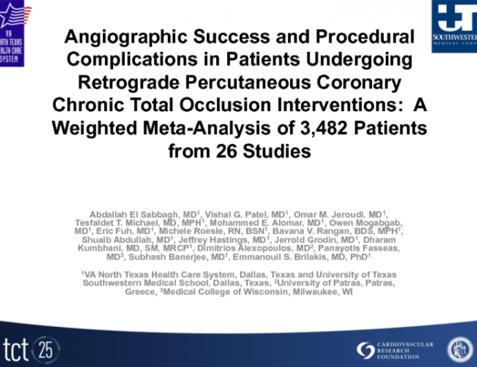 Angiographic Success And Procedural Complications In Patients Undergoing Retrograde Percutaneous Coronary Chronic Total Occlusion Interventions A Weighted Meta Analysis Of 3 482 Patients From 26 Tctmd Com #heartlinkgala18 moving evening learning about the fantastic work childrens heartlink is doing for children in india and around world. tctmd