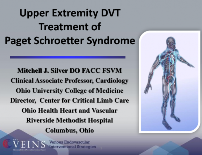 Upper extremity dvt treatment of paget schroetter tctmd