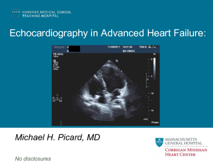Echocardiography in Advanced Heart Failure